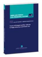 Issues of Estoppel and Res Judicata in Ango-American and Greek Law 