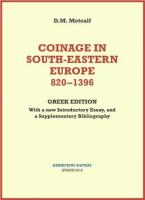 Coinage in South-Eastern Europe 820-1396