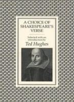 A CHOICE OF SHAKESPEARE'S VERSE Paperback B FORMAT