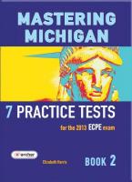 MASTERING MICHIGAN 2 ECPE PRACTICE TESTS 2013