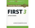 CAMBRIDGE ENGLISH FIRST 3 STUDENT'S BOOK WO/A