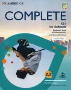 COMPLETE KEY FOR SCHOOLS STUDENT'S BOOK (+ DOWNLOADABLE AUDIO & ONLINE WORKBOOK) (FOR THE REVISED EXAM FROM 2020) 2ND ED