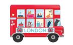 LONDON BUS SHAPED COVER STICKY NOTES